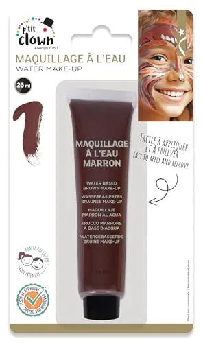P'tit Clown ombretto marrone trucco viso adulto pennello
