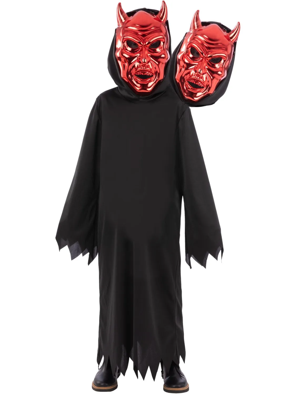 Smiffys 2 Headed Demon Reaper costume diavolo nero L 10-12 anni