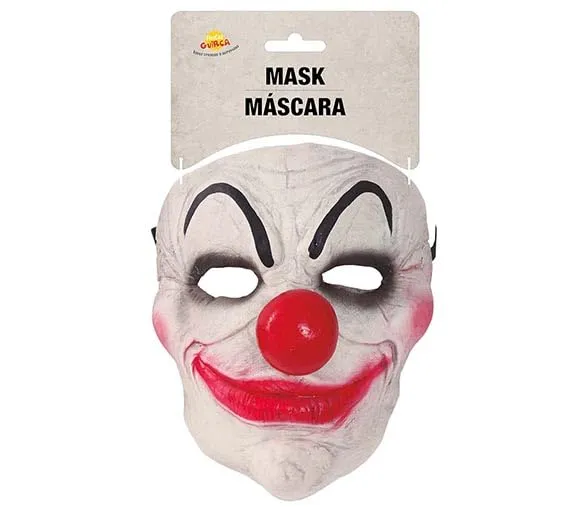 Fiestas Guirca Payaso mezza maschera clown lattice adulto