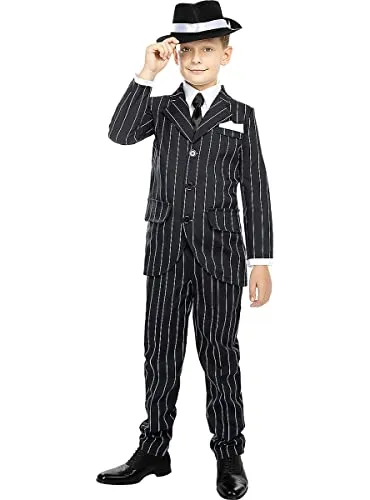 Funidelia costume gangster nero anni 20 bambino charleston