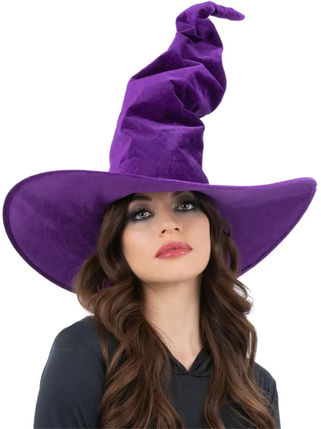 Smiffys cappello strega viola in velluto adulto