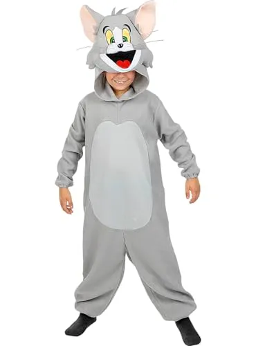 Funidelia Tom & Jerry Costume di Tom grigio 3-4 anni