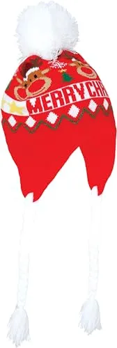 Fiestas Guirca cappello renna rosso Merry Christmas costume