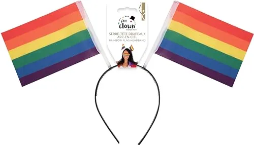P'tit Clown re62813 cerchietto bandiere arcobaleno adulto