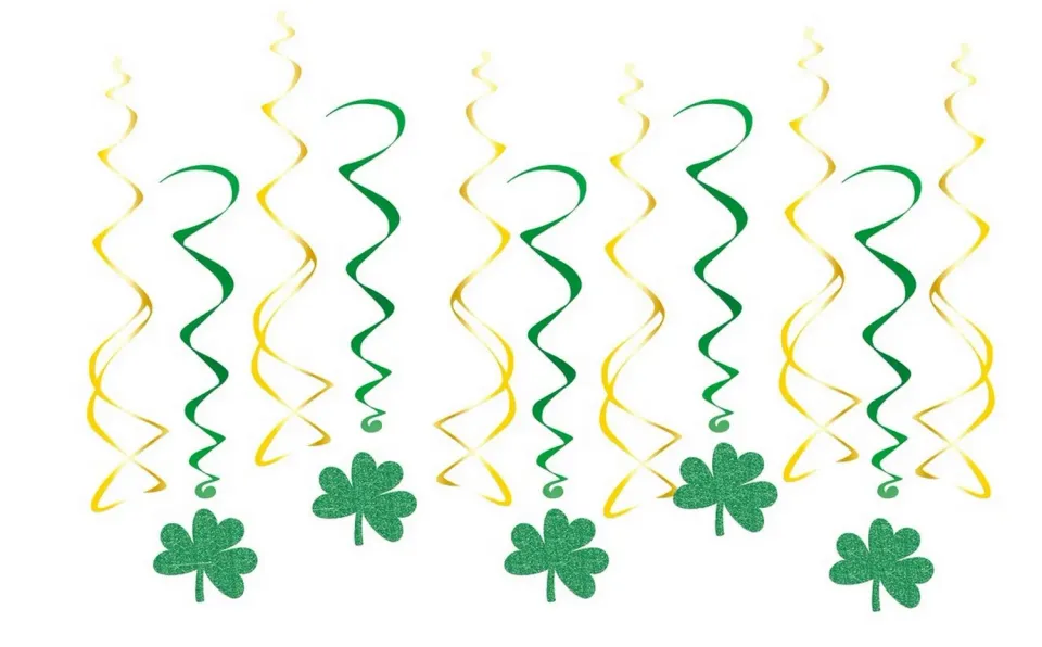P'tit Clown 23236 spirali trifoglio metallizzate 12 pz San Patrizio
