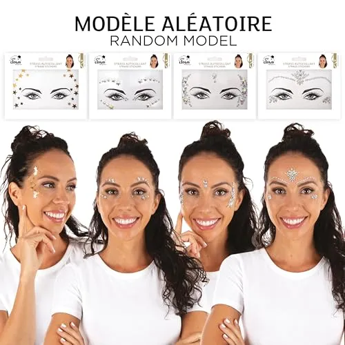 P'tit Clown III strass viso adesivi modello casuale