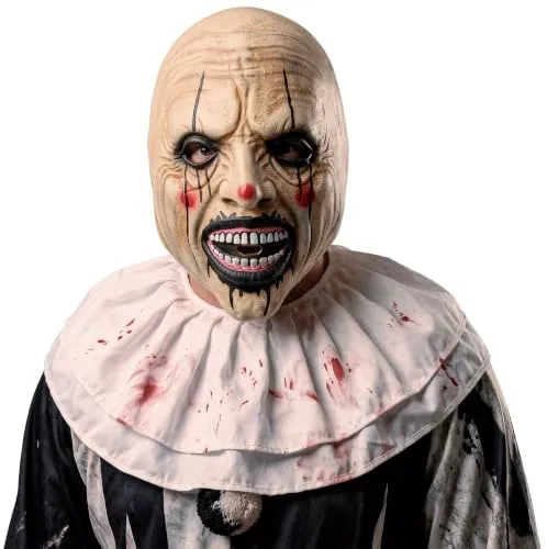 Fiestas Guirca Maschera Clown Adulto bianco rosso nero Halloween