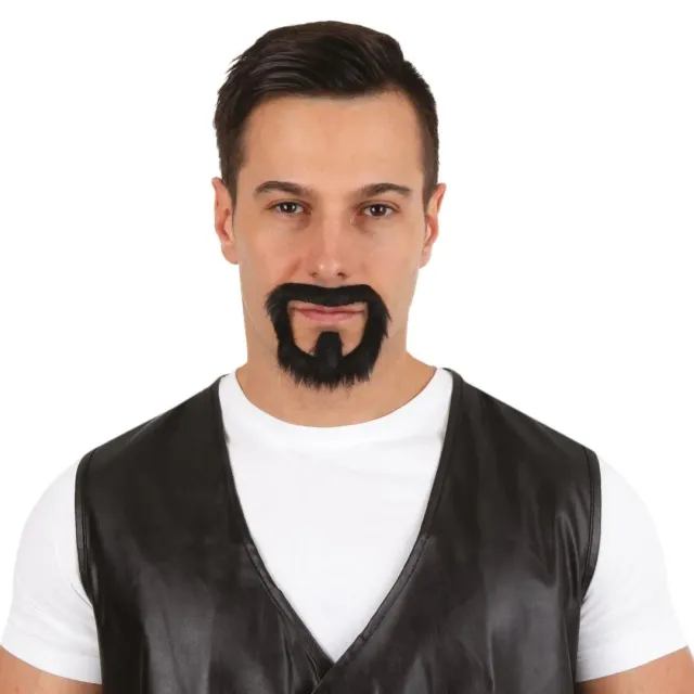 P'tit Clown Baffi Biker Neri Finti Adulto Carnevale