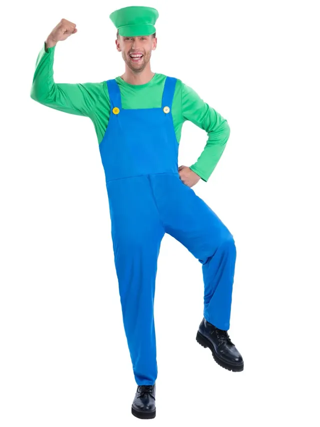 Smiffys Green Plumber costume idraulico verde taglia M adulto