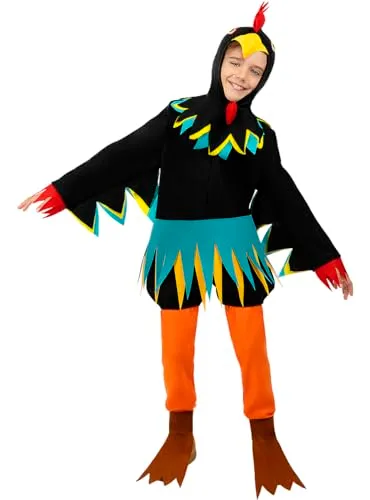Funidelia Gallo costume bambino 7-9 anni nero