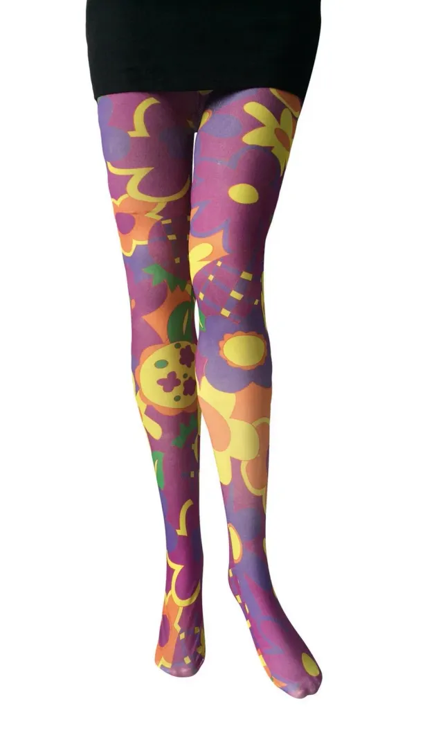 P'tit Clown Collant Opaco Psichedelico Donna Taglia Unica