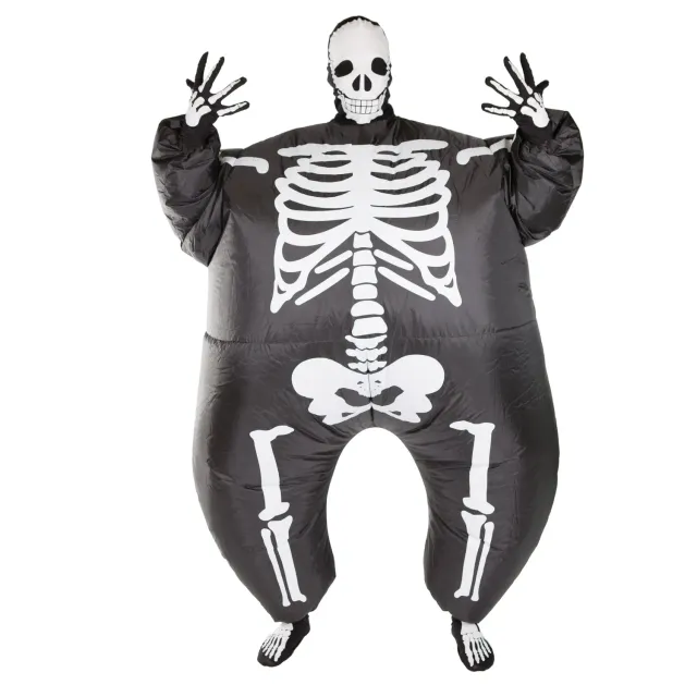 Bodysocks Scheletro costume gonfiabile adulti con maschera