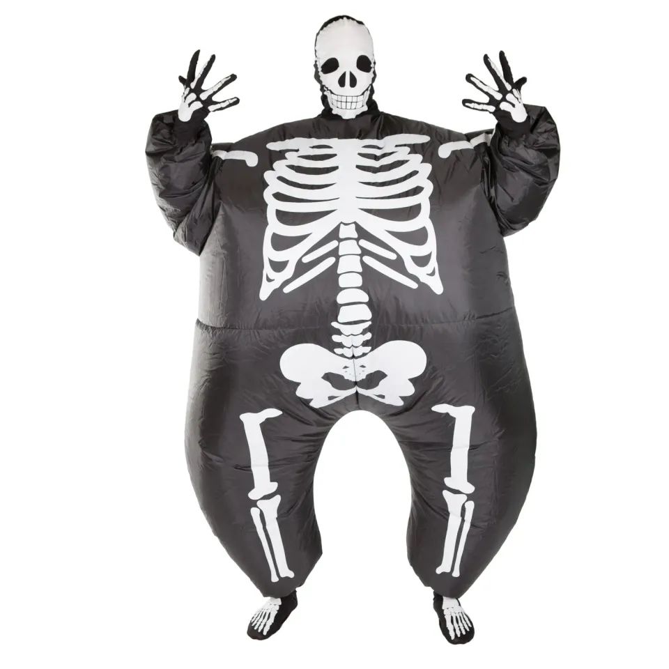 Bodysocks Scheletro costume gonfiabile adulti con maschera