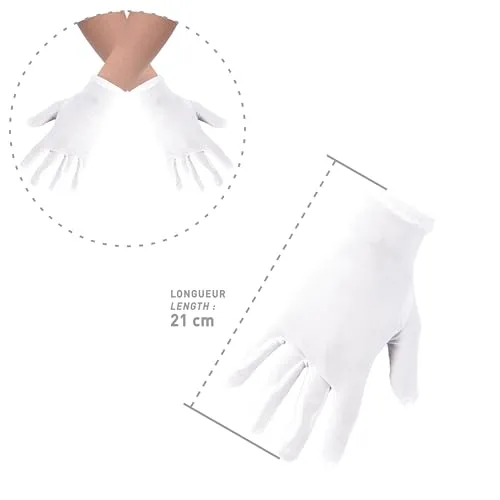 P'tit Clown Guanti bianchi adulti coppia accessorio