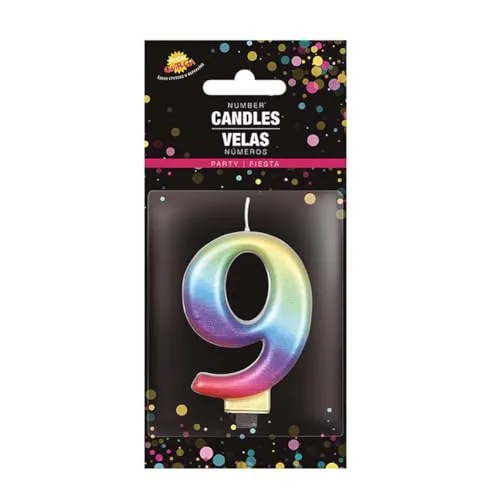 Fiestas Guirca Candela Numero 0 Torta 8 cm Multicolore