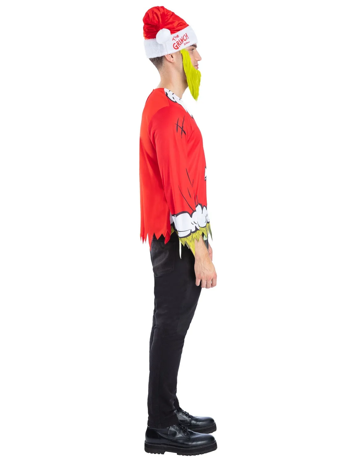 Smiffys Grinch Santa Kit costume uomo L rosso verde