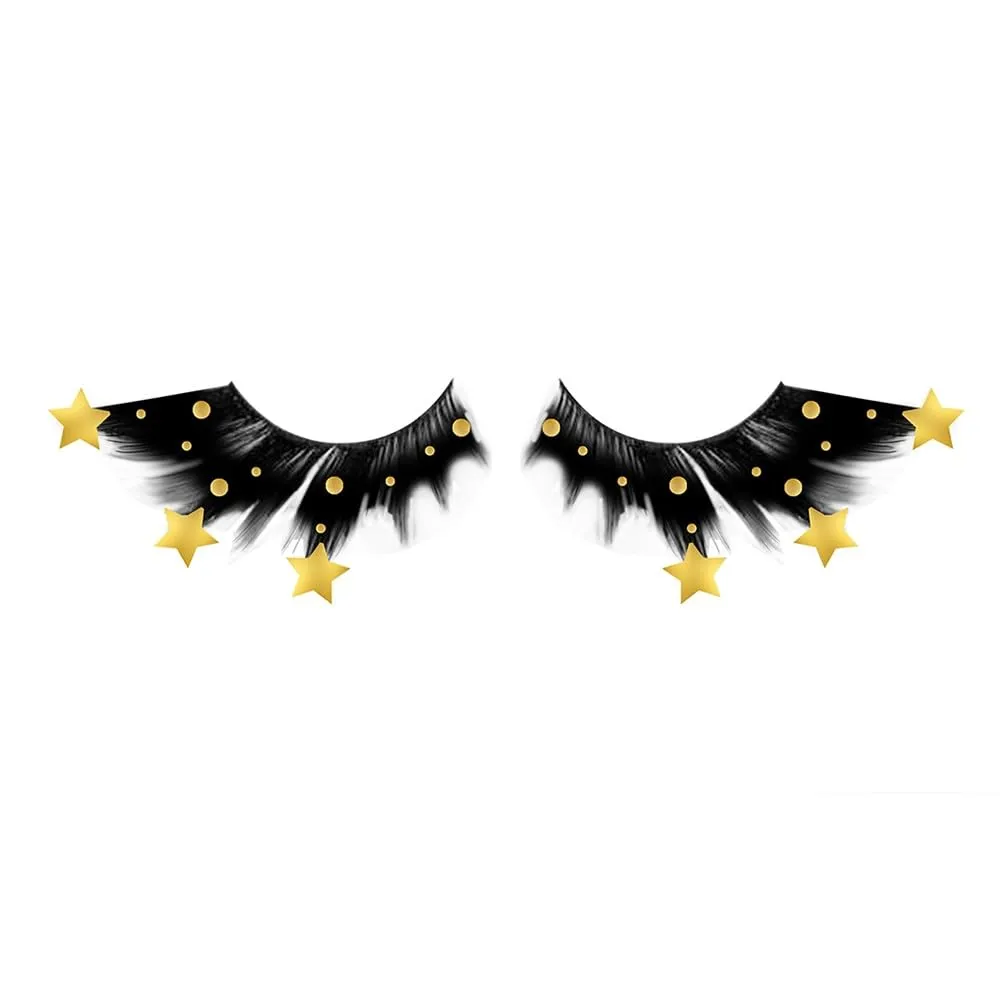 Guirca ciglia finte pipistrello nere trucco Halloween