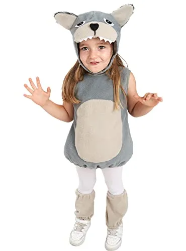 Funidelia Lupo costume peluche bambino 2-3 anni grigio