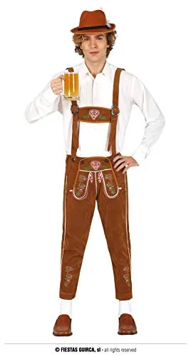 Fiestas Guirca Oktoberfest Costume Bavarese Uomo Lederhosen