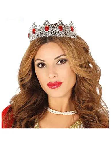 Fiestas Guirca Corona Principessa Diadema Argento Pietre