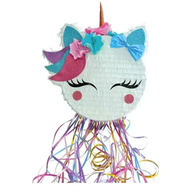 P'tit Clown 23495 piñata unicorno tonda multicolore vuota