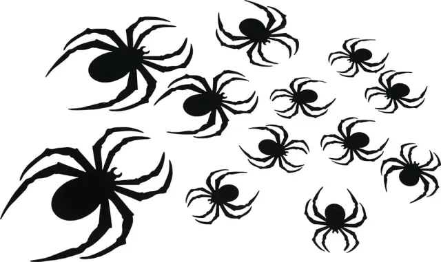 Fiestas Guirca Ragno decorazione parete e finestra nero PVC