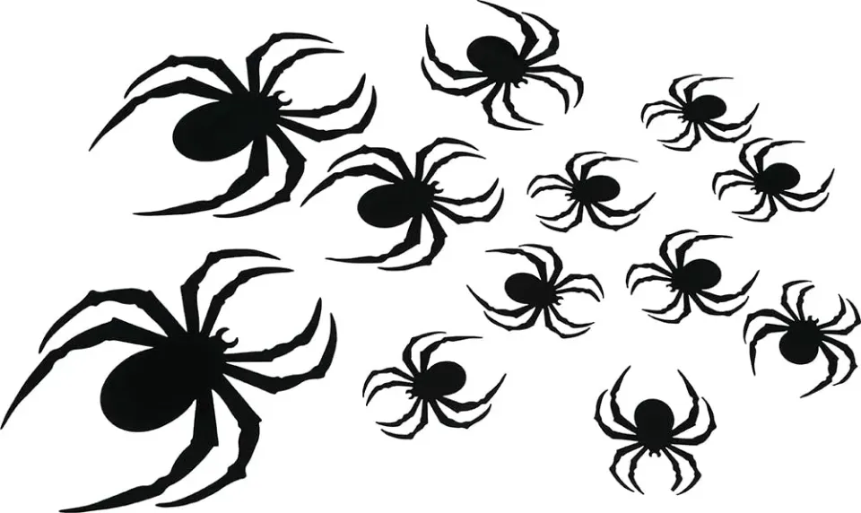 Fiestas Guirca Ragno decorazione parete e finestra nero PVC