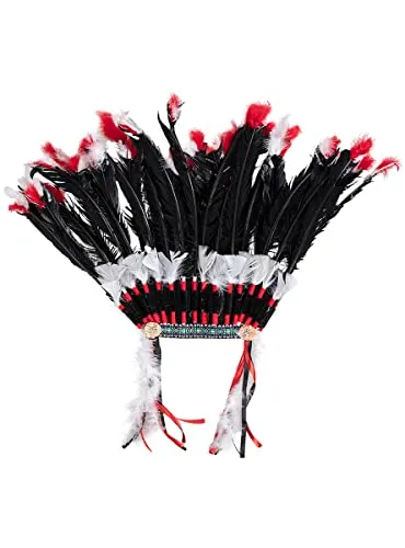 Funidelia Indiano Deluxe pennacchio adulto marrone