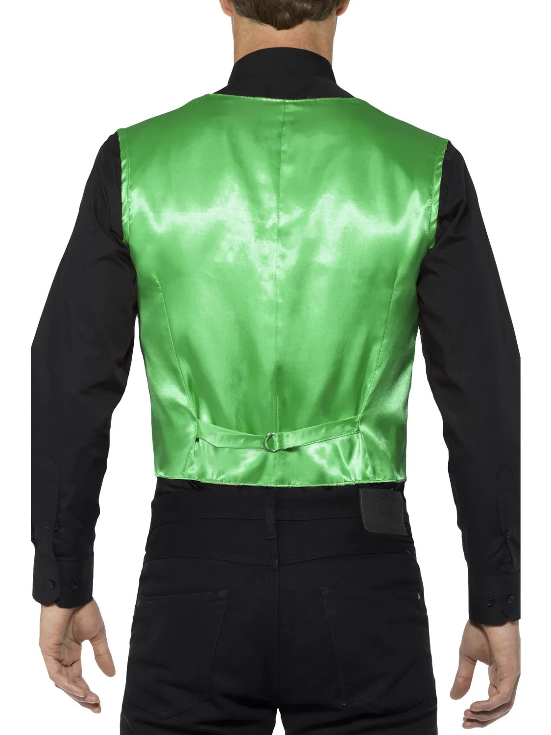 Smiffys Sequin Gilet paillettes verde uomo M