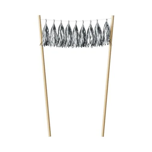 P'tit Clown Re22586 decorazione torta pompon argento 9 pezzi