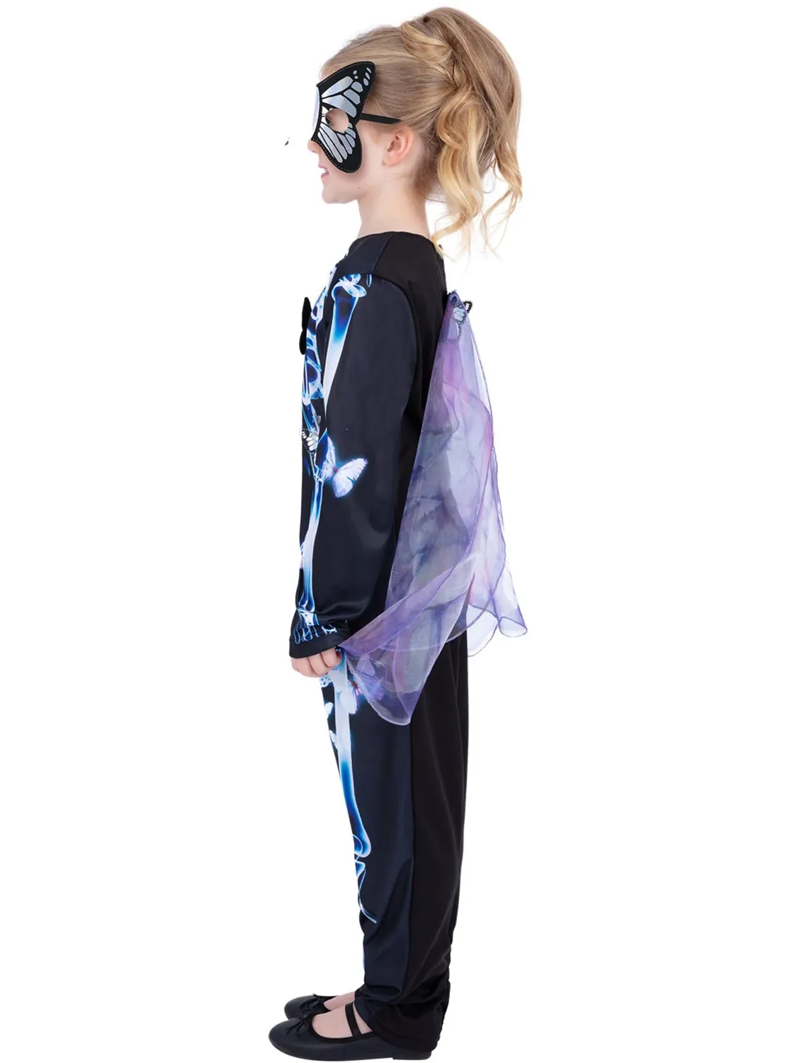Smiffys Butterfly Skeleton costume bambina 10-12 anni ali