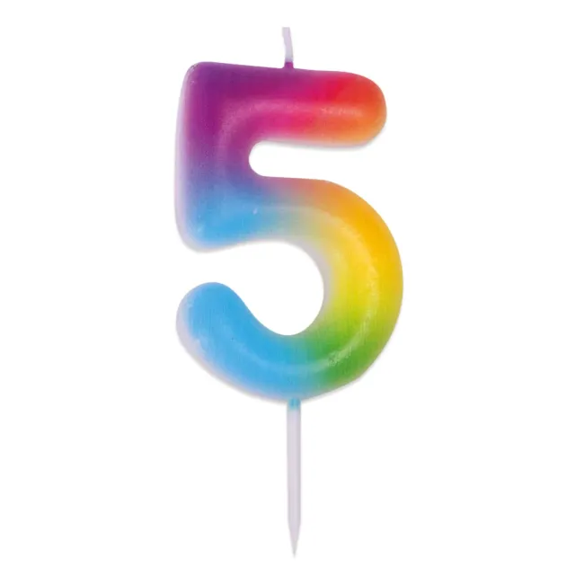 P'tit Clown 23945 candelina compleanno multicolore numero 5