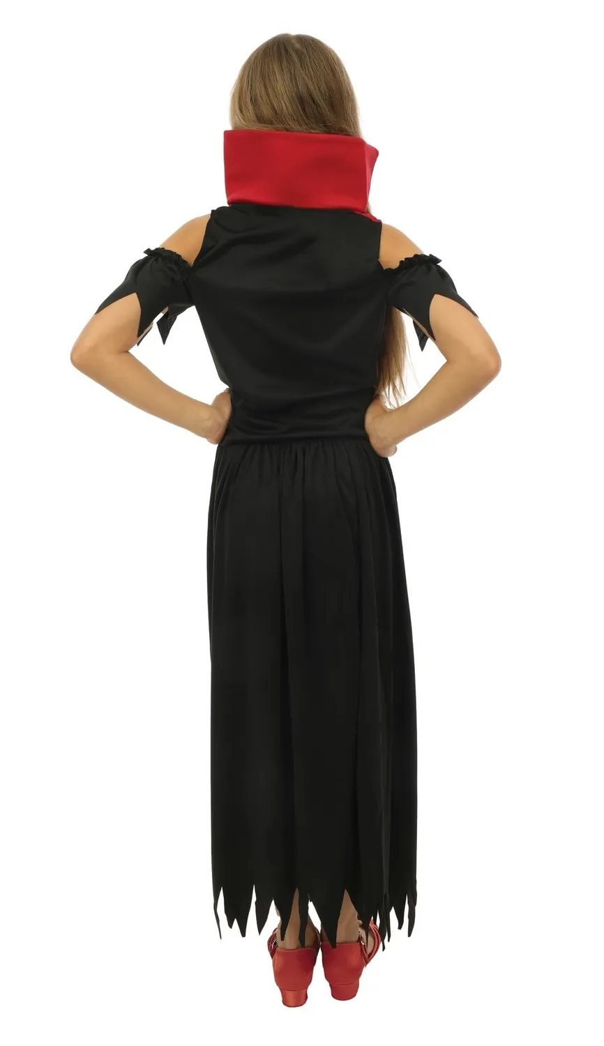 P'tit Clown 87417 costume vampirella bambina M nero rosso