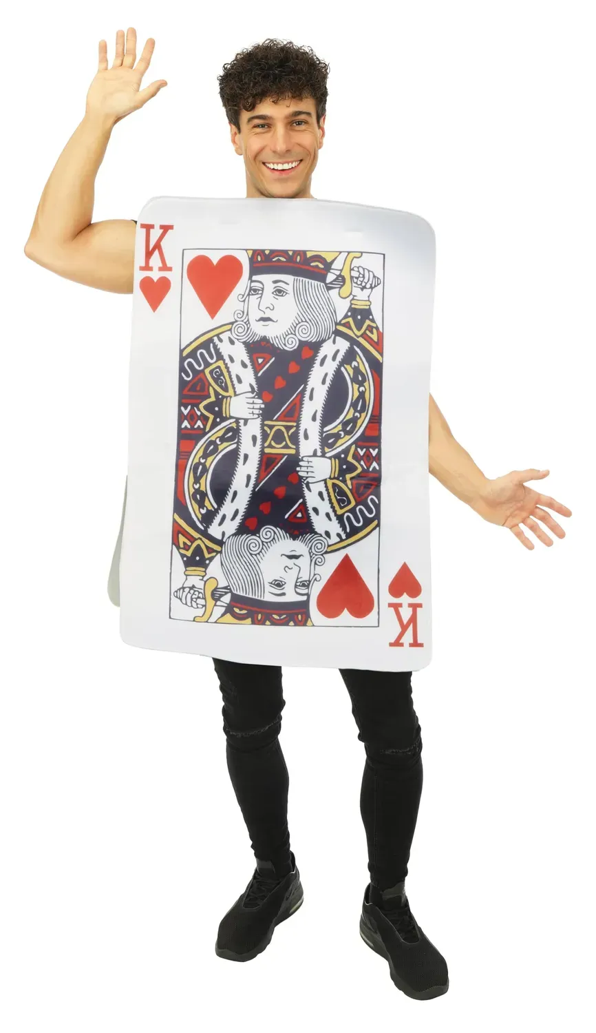 P'tit Clown Re di Cuori costume carta adulto unica