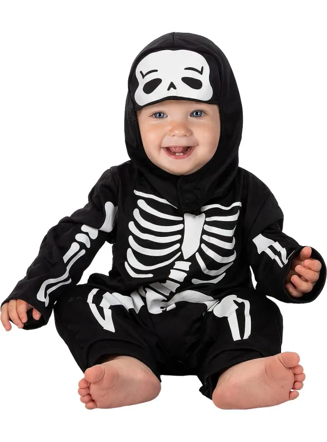 Funidelia Costume da Scheletro Bebè 0-6 Mesi Nero