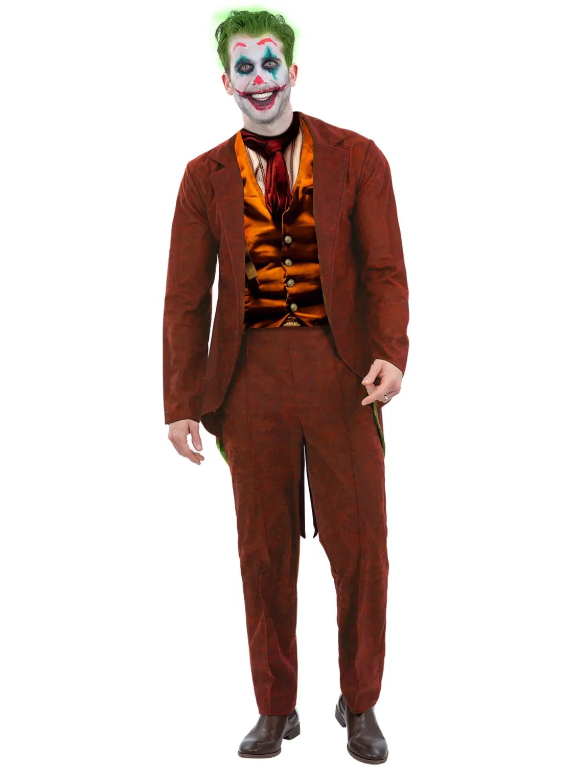 Smiffys Modern Trickster costume clown M uomo rosso scuro