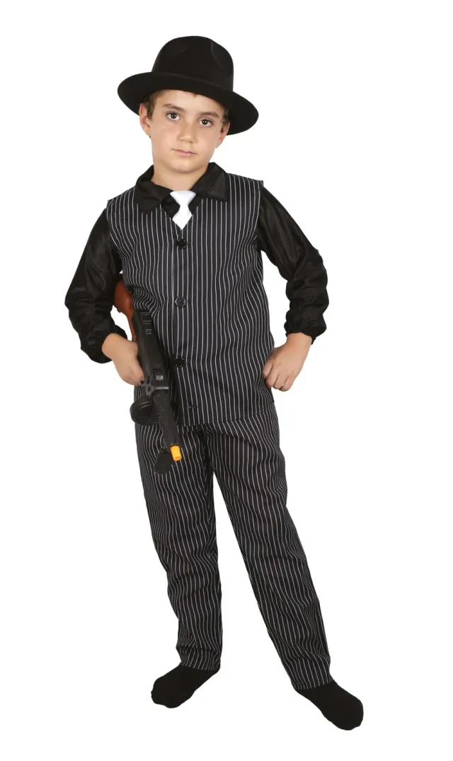 P'tit Clown costume gangster bambino 10-12 anni anni 20
