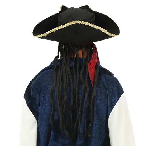 P'tit Clown 34750 parrucca pirata dreadlocks multicolore