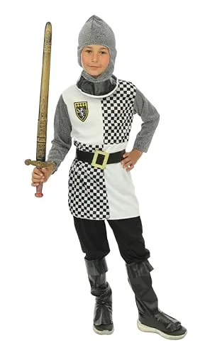 P'tit Clown Costume cavaliere bambino 10-12 anni grigio medievale