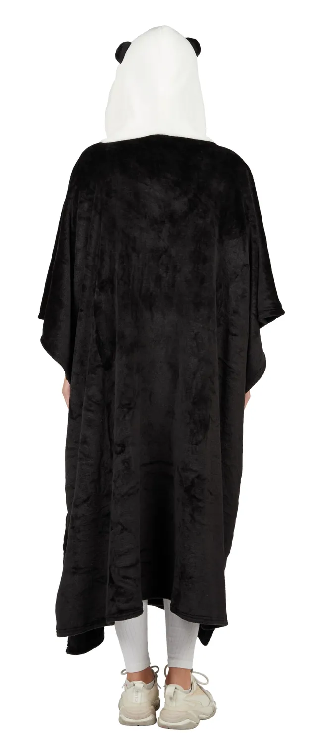 P'tit Clown Poncho Panda costume bianco taglia unica donna