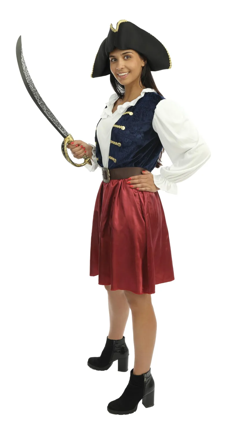 P'tit Clown Costume Pirata Uomo Blu L-XL