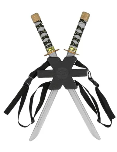 Guirca Samurai 53 cm spade giocattolo 2 pezzi grigio rosso