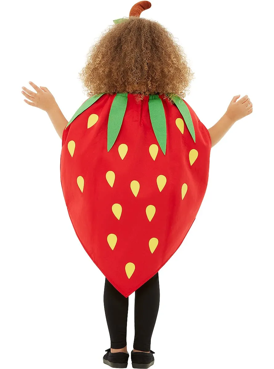 Funidelia costume fragola rosso bambino 3-6 anni tunica