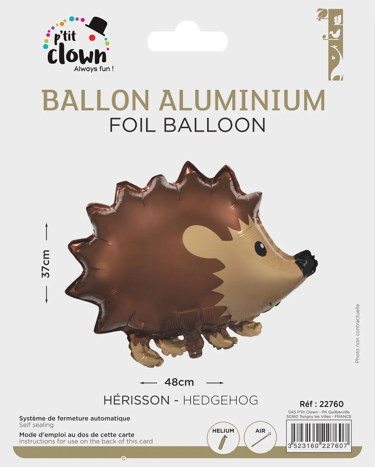 P'tit Clown palloncino alluminio riccio compleanno