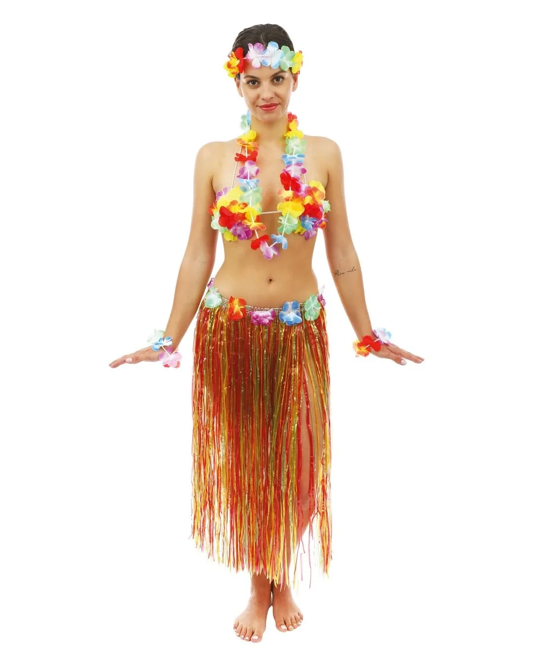 P'tit Clown Hawaiana gonna 80 cm multicolore fiori