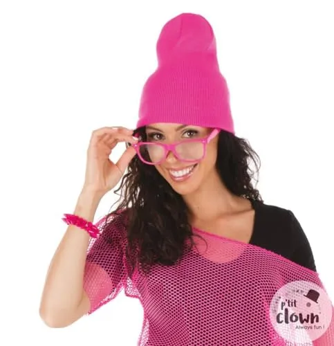 P'tit Clown 22656 Bracciale Punk Rosa Fluo Plastica