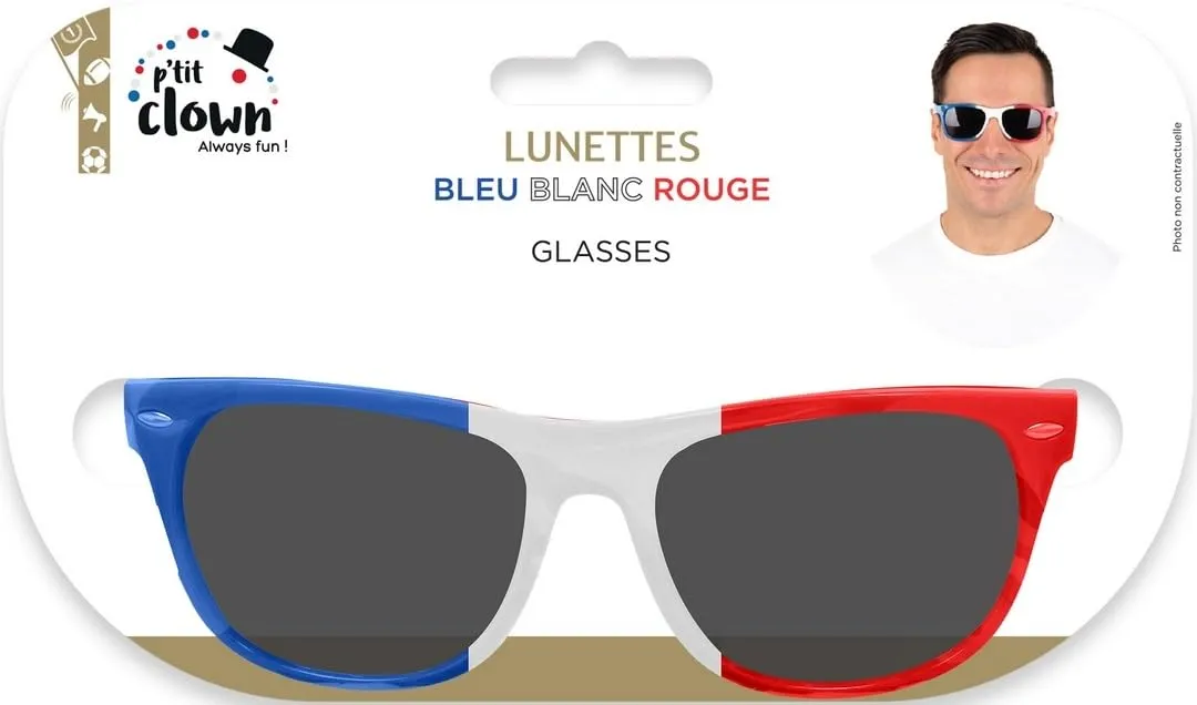 P'tit Clown Occhiali da Tifoso Blu Bianco Rosso Francia