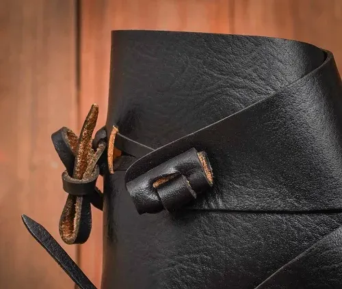 La Bottega di Merlino Jorvik stivaletti pelle neri caviglia