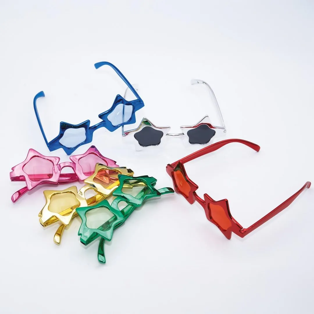 P'tit Clown 35322 occhiali stella metallizzati multicolore