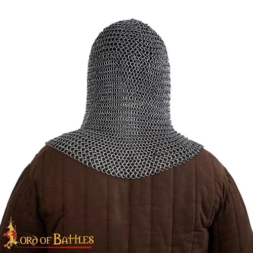 La Bottega di Merlino Camaglio Anello 9 mm cotta di maglia acciaio